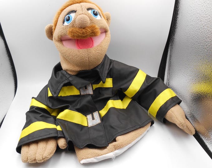 Melissa Doug Rescue Firefighter Fireman Brooklyn T Guy Puppet 