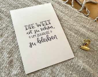 Postkarte mit deinem Wunschtext | Personalisiert | Handlettering