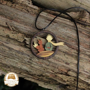 little prince necklace wooden little prince Handmade little prince Pendant little prince gift wood little prince love little prince gifts