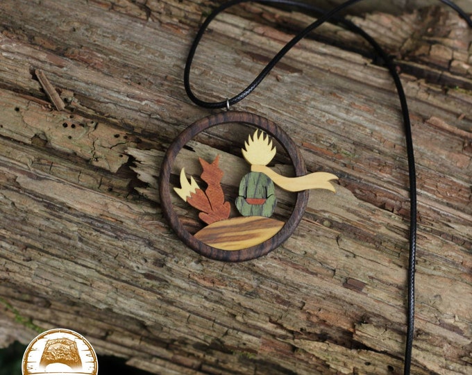Little Prince Necklace Wooden Little Prince Handmade Little Prince ...