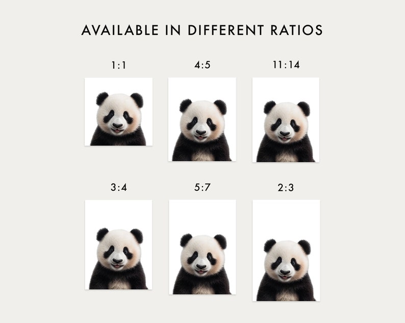 PRINTABLE Realistic Panda Drawing Wall Art Nursery Kid Room Etsy