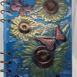 A5 Sunflower Resin Notebook