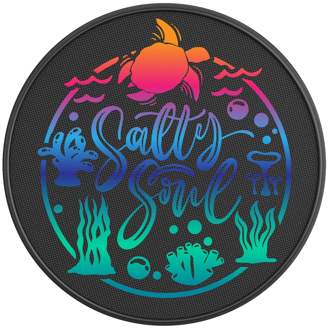 Salty Turtle Rv Salty Soul Sea Turtle Girl Tire Cover-fits Jeep Wrangler, Ford Bronco ...