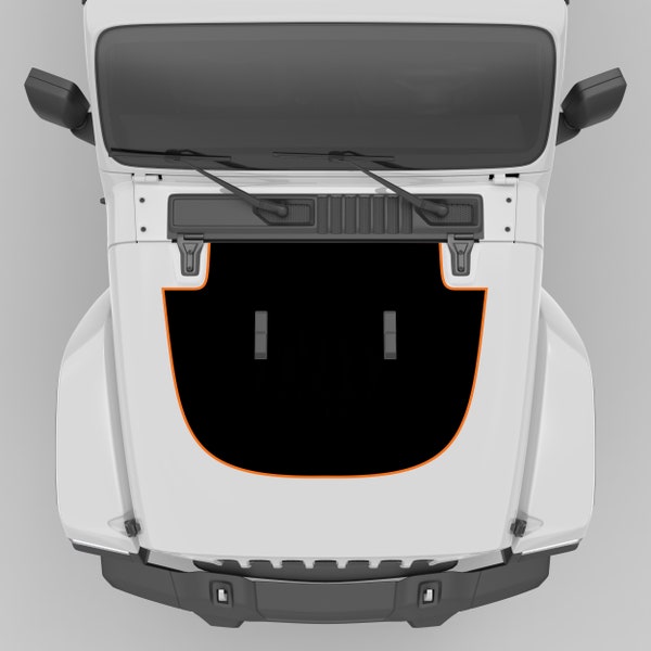 Printed Hood Graphic Decal Glossy or Matte Finish-Fits 2018+ Wrangler JL/JLU & Gladiator JT-Superior Quality Hood Decals