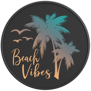 Beach Vibes Palm Tree Spare Tire Cover for Jeep Wrangler, Ford Bronco, Rv, Camper, Trailer & Any Suv