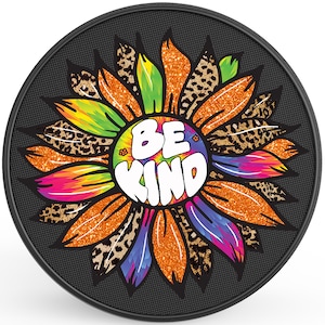Be Kind Sunflower Spare Tire Cover-Fits Jeep Wrangler, Ford Bronco, RV, Camper, Trailer & Any SUV