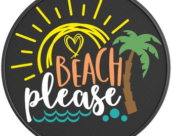 Beach Please Spare Tire Cover-Fits Jeep Wrangler, Ford Bronco, Rv, Camper, Trailer & Any Suv