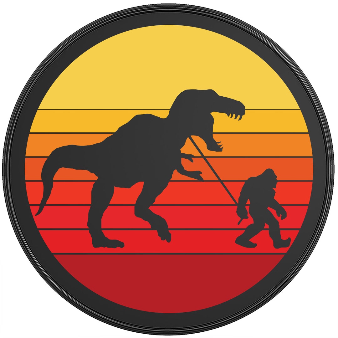 Funny Bigfoot With Trex Spare Tire Coverfits Jeep Wrangler, Ford Bronco, Rv, Camper, Trailer