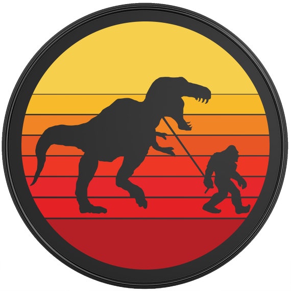 Funny Bigfoot With Trex Spare Tire Cover-Fits Jeep Wrangler, Ford Bronco, Rv, Camper, Trailer & Any Suv