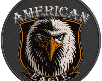 American Eagle Spare Tire Cover for Jeep Wrangler, Ford Bronco, Rv, Camper, Trailer & Any Suv