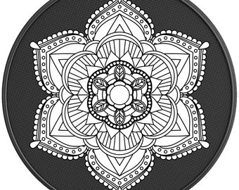 Black And White Mandala Spare Tire Cover-Fits Jeep Wrangler, Ford Bronco, RV, Camper, Trailer & Any SUV