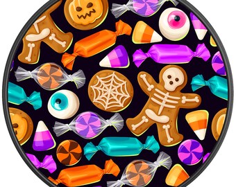Halloween Sweets And Cookies Spare Tire Cover - Fits Jeep Wrangler, Fits Ford Bronco, RV, Camper, Trailer, Any SUV