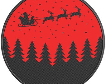 Christmas Scene Spare Tire Cover - Fits Jeep Wrangler, Fits Ford Bronco, RV, Camper, Trailer, Any SUV