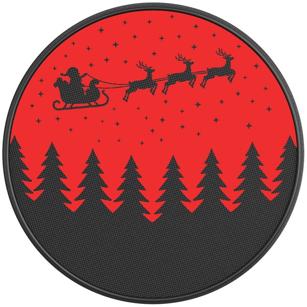 Christmas Scene Spare Tire Cover - Fits Jeep Wrangler, Fits Ford Bronco, RV, Camper, Trailer, Any SUV