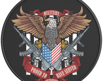 American Eagle Usa Flag Spare Tire Cover-Fits Jeep Wrangler, Ford Bronco, Rv, Camper, Trailer & Any Suv