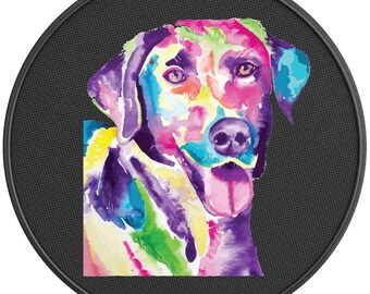 Colorful Labrador Spare Tire Cover-Fits Jeep Wrangler, Ford Bronco, Rv, Camper, Trailer & Any Suv