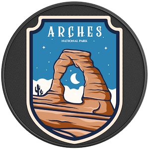 Arches National Park Spare Tire Cover-All Tire Sizes Available-Made in USA-Full Color Print-Backup Camera Option Available