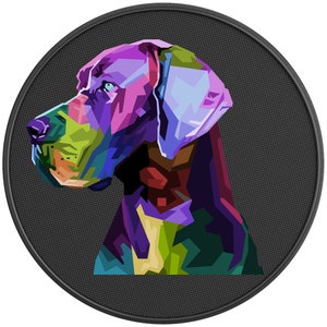 Colorful Great Dane Spare Tire Cover-Fits Jeep Wrangler, Ford Bronco, Rv, Camper, Trailer & Any Suv