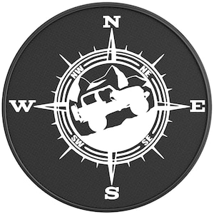 Nautical Compass Spare Tire Cover-All Tire Sizes Available-Made in USA-Full Color Print-Backup Camera Option Available