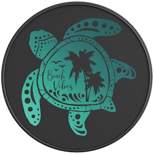 Beach Vibes Sea Turtle Spare Tire Cover for Jeep Wrangler, Ford Bronco, Rv, Camper, Trailer & Any Suv