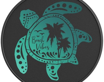 Beach Vibes Sea Turtle Spare Tire Cover for Jeep Wrangler, Ford Bronco, Rv, Camper, Trailer & Any Suv