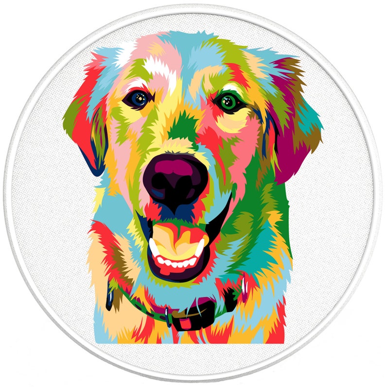 Colorful Golden Retriever Spare Tire Cover-Fits Jeep Wrangler, Ford Bronco, Rv, Camper, Trailer & Any Suv image 3