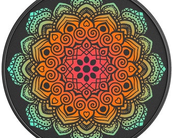 Colorful Mandala Flower Spare Tire Cover-Fits Jeep Wrangler, Ford Bronco, RV, Camper, Trailer & Any SUV