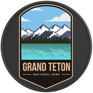 Grand Teton National Park Spare Tire Cover-All Tire Sizes Available-Made in USA-Full Color Print-Backup Camera Option Available