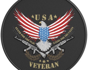 USA Flag Bald Eagle Spare Tire Cover-Fits Jeep Wrangler, Ford Bronco, Rv, Camper, Trailer & Any Suv