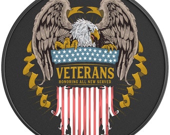 American Bald Eagle Spare Tire Cover for Jeep Wrangler, Ford Bronco, Rv, Camper, Trailer & Any Suv