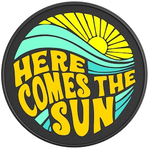 Here Comes The Sun Spare Tire Cover Fits Jeep Wrangler, Ford Bronco, Rv, Camper, Trailer & Any Suv