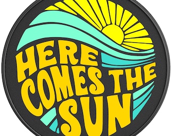 Here Comes The Sun Spare Tire Cover Fits Jeep Wrangler, Ford Bronco, Rv, Camper, Trailer & Any Suv