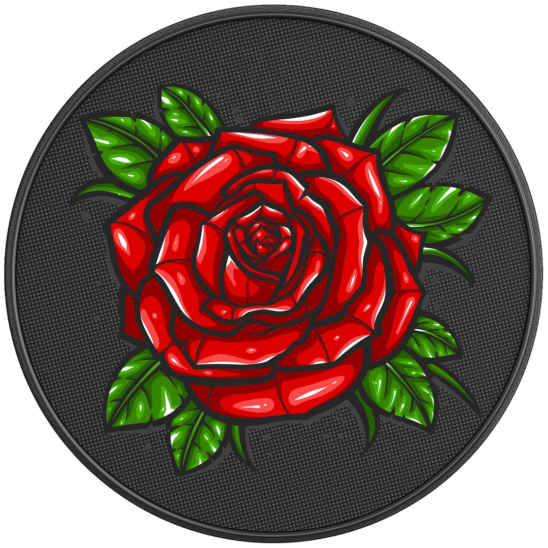 Red Painted Rose Spare Tire Cover-fits Jeep Wrangler Ford Etsy