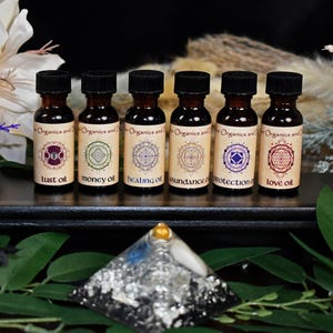 Bio Intentionöle, Gesegnete Öle, Aromatherapie, Zaubern, Salben Öl - 0,5 oz
