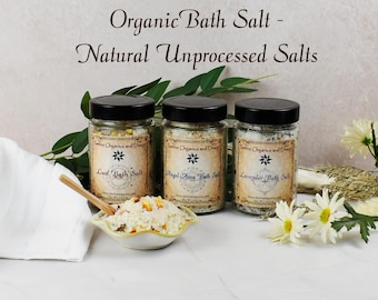 Organic Intention Bath Salts: Essential Oils, Botanicals, and Sea Salts - 14.5 oz.