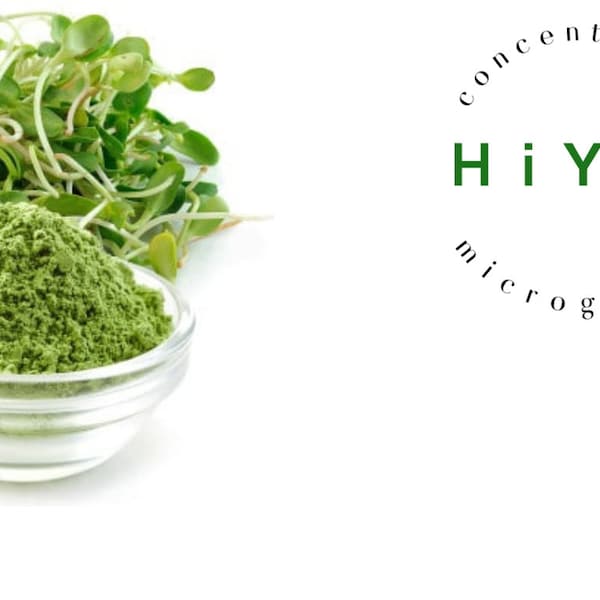 HiYou Concentrated Microgreens Powder / Daily Essential Micronutrients in 1/2 tsp servings /  Vitamins, Minerals, and Antioxidants Packed