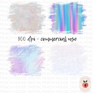 Holographic Iridescent Glitter PNG Background Bundle 2 | Set of 4 | Commercial Use