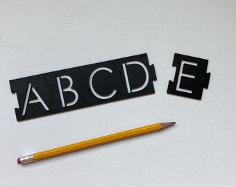Modular Letter Stencils - Customizable Spelling, Reusable Stencils, Alphabet, Handwriting Aid, Occupational Therapist, Adaptive Motor Skills