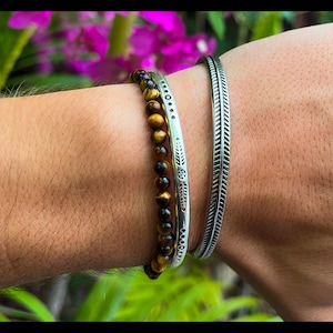 SET of 2 Minimalist 925 Silver Bracelets