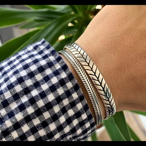 SET of 2 Minimalist 925 Silver Bracelets