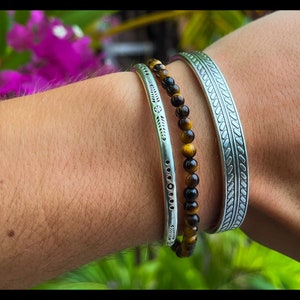 SET of 2 Minimalist 925 Silver Bracelets