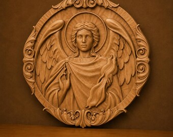 Angel Relief STL File for CNC Wood Carving Wall Art (Instant Download)