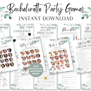 Bachelorette Party Games Bundle, 18 Bridal Shower Games, Bride to be Hen Night Keepsake Cards, Drinking Games, Dirty Rude Hen Games, EHP1