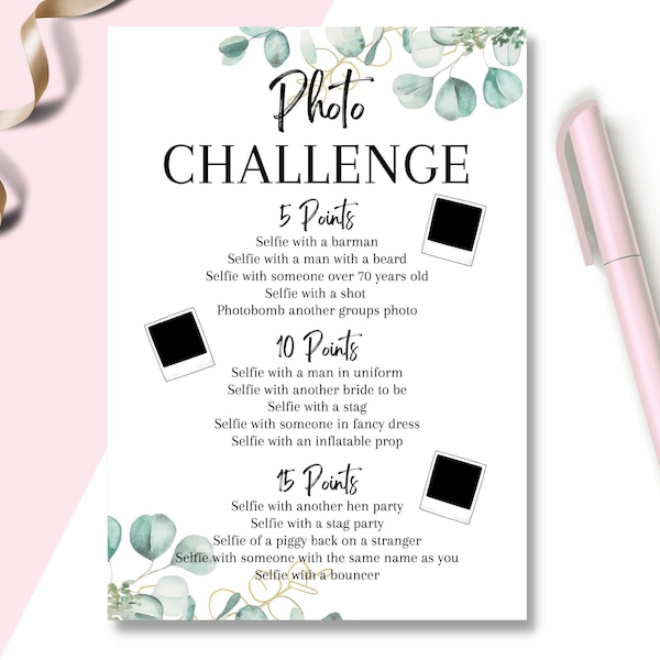 Hen Party Game Photo Challenge, Bridal Shower Games, Funny Bride to be Hen Night Games, Bachelorette Party Games, Dirty Rude Hen Games, EHP1