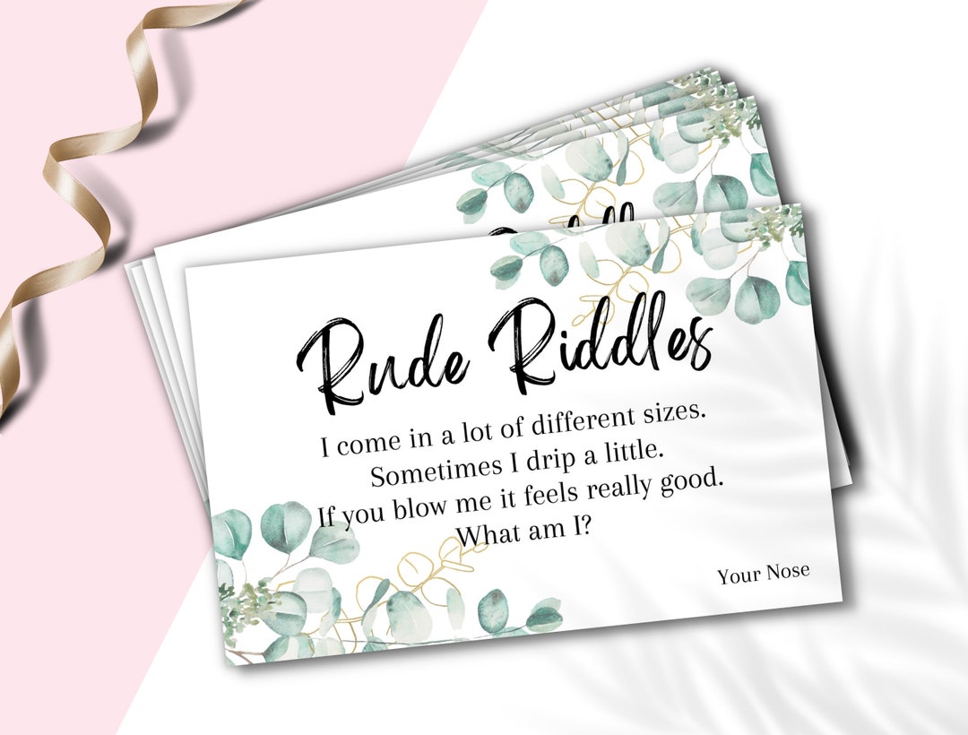 Hen Party Games, Rude Riddles, Dirty Rude Hen Games, Bridal Shower