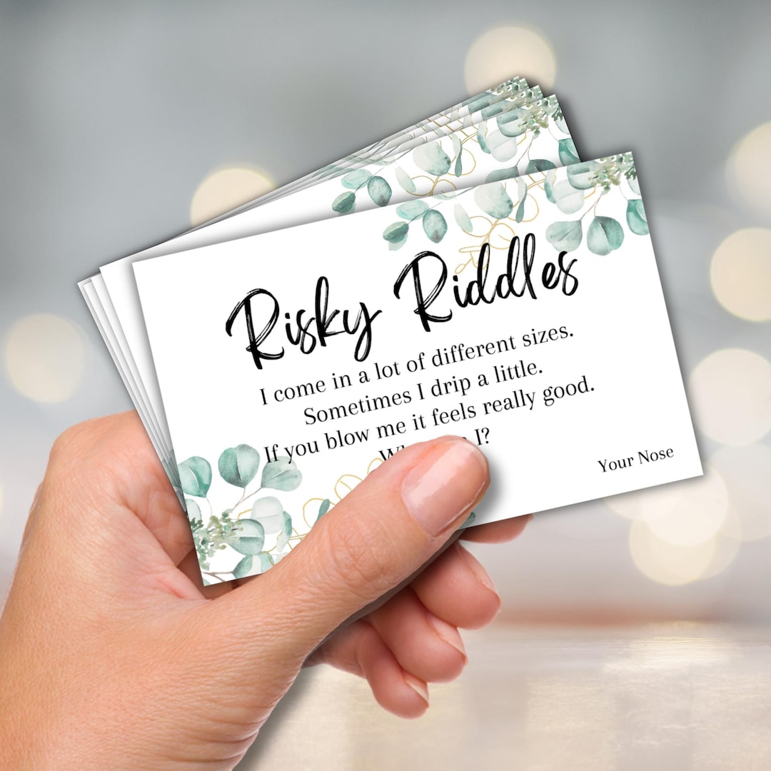 Risky Riddles Hen Party Game | Cheeky Bridal Shower Activity | Fun ...