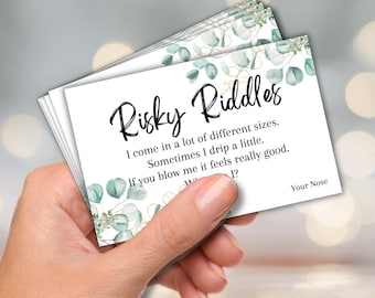 Risky Riddles Hen Party Game | Cheeky Bridal Shower Activity | Fun Flirty Game for Hens | Bachelorettes & Girls' Nights, Funny Hen Do Games