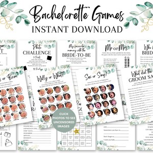 Bachelorette Party Games Bundle, 18 Bridal Shower Games, Bride to be Hen Night Keepsake Cards, Drinking Games, Dirty Rude Hen Games, EHP1