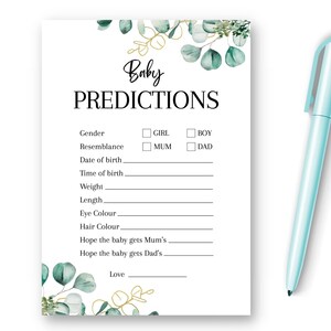 Predicciones de bebés baby shower, nueva mamá será revelación de género, juegos de fiesta favorecen ideas, consejos de predicción, baby shower neutral unisex, EBS1