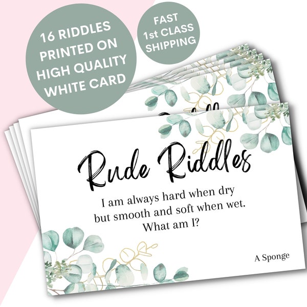 Hen Party Games, Rude Riddles, Dirty Rude Hen Games, Bridal Shower Games, Funny Bride to be Hen Night Games, Bachelorette Party Games, EHP1